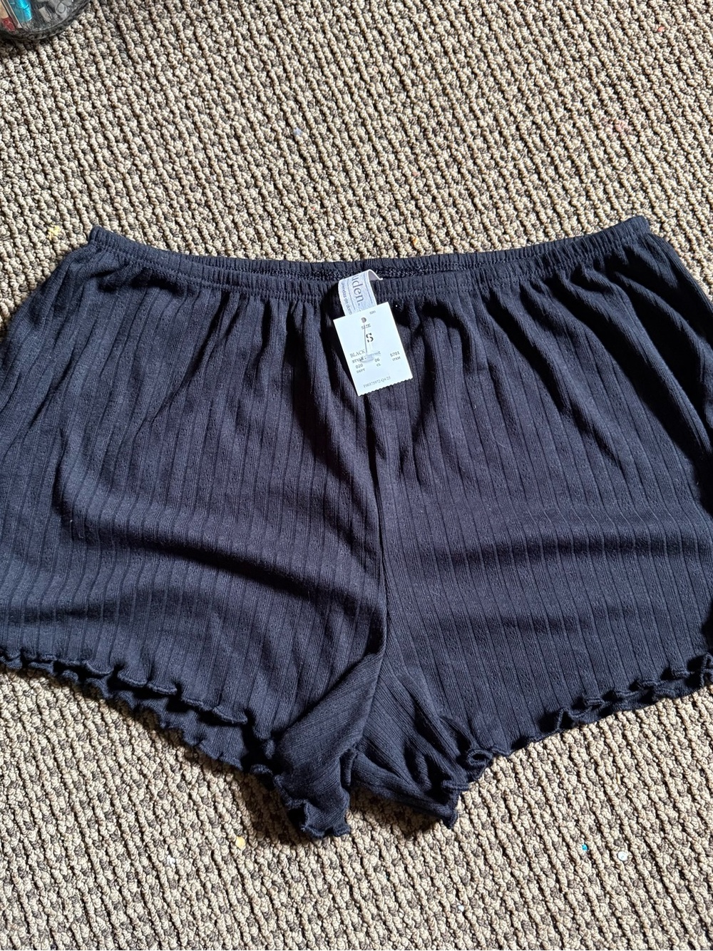 Auden Black Ribbed Short - Small
